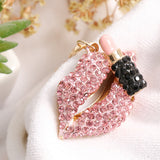 Lipstick Crystal Keychain