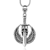 Winged Skull Sword Pendant