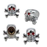 Skull Danger Tire Valve Caps (4 pcs)