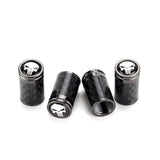 Carbon Fiber Punisher Tire Valve Caps (4 pcs)