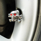 Skull Danger Tire Valve Caps (4 pcs)