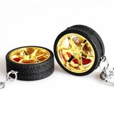 Tire Wheel Rim Keychain