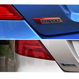 Turbo Car Fender Badge Sticker (Set of 2)