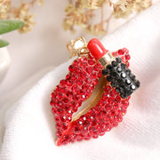 Lipstick Crystal Keychain