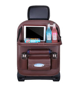 PU Leather Back Seat Organizer with tray