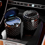 Carbon Fibre Style Ashtray with LED Light M2